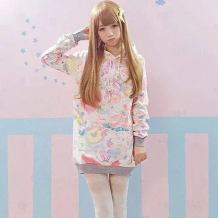 Harajuku Pastel Sweets Hoodie - The Mage's Emporium Kore Kawaii Kore Kawaii Shopify Collective Used English Japanese Style Comic Book