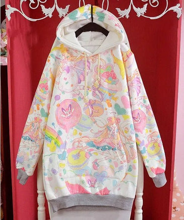 Harajuku Pastel Sweets Hoodie - The Mage's Emporium Kore Kawaii Kore Kawaii Shopify Collective Used English Japanese Style Comic Book