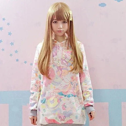 Harajuku Pastel Sweets Hoodie - The Mage's Emporium Kore Kawaii Kore Kawaii Shopify Collective Used English Japanese Style Comic Book