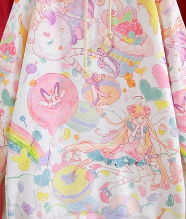 Harajuku Pastel Sweets Hoodie - The Mage's Emporium Kore Kawaii Kore Kawaii Shopify Collective Used English Japanese Style Comic Book