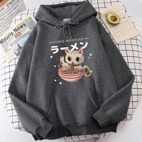 Harajuku Ramen Cat Hoodie - The Mage's Emporium Kore Kawaii Kore Kawaii Shopify Collective Used English Japanese Style Comic Book