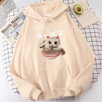 Harajuku Ramen Cat Hoodie - The Mage's Emporium Kore Kawaii Kore Kawaii Shopify Collective Used English Japanese Style Comic Book