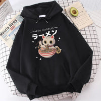 Harajuku Ramen Cat Hoodie - The Mage's Emporium Kore Kawaii Kore Kawaii Shopify Collective Used English Japanese Style Comic Book