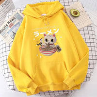 Harajuku Ramen Cat Hoodie - The Mage's Emporium Kore Kawaii Kore Kawaii Shopify Collective Used English Japanese Style Comic Book