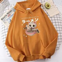 Harajuku Ramen Cat Hoodie - The Mage's Emporium Kore Kawaii Kore Kawaii Shopify Collective Used English Japanese Style Comic Book
