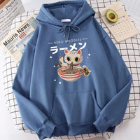 Harajuku Ramen Cat Hoodie - The Mage's Emporium Kore Kawaii Kore Kawaii Shopify Collective Used English Japanese Style Comic Book