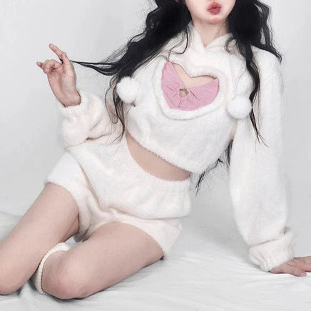Heart Hoodie & Shorts Outfit - The Mage's Emporium Kore Kawaii Kore Kawaii Shopify Collective Used English Japanese Style Comic Book