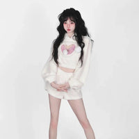 Heart Hoodie & Shorts Outfit - The Mage's Emporium Kore Kawaii Kore Kawaii Shopify Collective Used English Japanese Style Comic Book