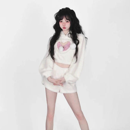 Heart Hoodie & Shorts Outfit - The Mage's Emporium Kore Kawaii Kore Kawaii Shopify Collective Used English Japanese Style Comic Book