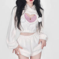 Heart Hoodie & Shorts Outfit - The Mage's Emporium Kore Kawaii Kore Kawaii Shopify Collective Used English Japanese Style Comic Book