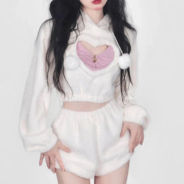 Heart Hoodie & Shorts Outfit - The Mage's Emporium Kore Kawaii Kore Kawaii Shopify Collective Used English Japanese Style Comic Book