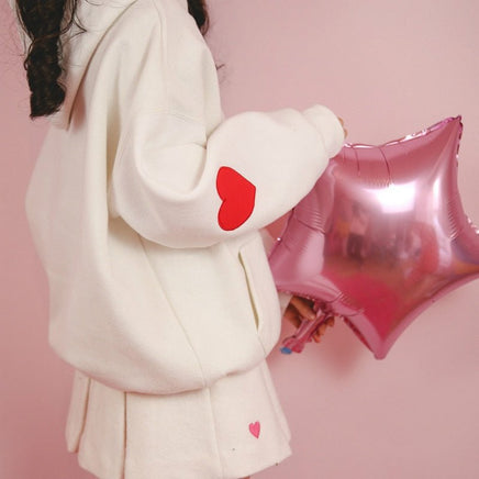 Heart Sleeve Hoodie Pullover - The Mage's Emporium Kore Kawaii Kore Kawaii Shopify Collective Used English Japanese Style Comic Book