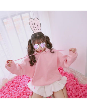 Heart Sleeve Hoodie Pullover - The Mage's Emporium Kore Kawaii Kore Kawaii Shopify Collective Used English Japanese Style Comic Book