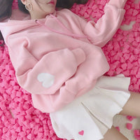 Heart Sleeve Hoodie Pullover - The Mage's Emporium Kore Kawaii Kore Kawaii Shopify Collective Used English Japanese Style Comic Book