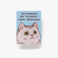 Heavy Breathing Cat Vinyl Sticker (3") - The Mage's Emporium Geoffrey Siu Art LLC Geoffrey Siu Art LLC Shopify Collective Used English Vinyl Sticker Japanese Style Comic Book