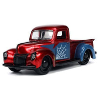 Hollywood Rides 1941 Ford Pickup 1:32 Scale Die - Cast Metal Vehicle with Proto - Suit Spider - Man Figure - The Mage's Emporium ToyShnip Shopify Collective ToyShnip Used English Action Figure Japanese Style Comic Book
