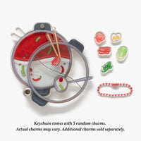 Hot Pot Fillable Shaker Keychain (3.625") - The Mage's Emporium Geoffrey Siu Art LLC Geoffrey Siu Art LLC Shopify Collective Used English Fillable Shaker Keychain Japanese Style Comic Book