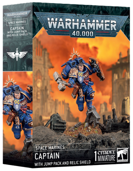 Warhammer 40K: Space Marines - Captain with Jump Pack and Relic Shield