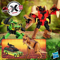 Jurassic Park Transformers Mash - Up Tyrannocon Rex and Autobot JP93 Set - The Mage's Emporium ToyShnip Shopify Collective ToyShnip Used English Action Figure Japanese Style Comic Book