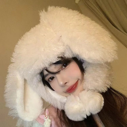 Kawaii Bunny Ears Plush Winter Hat - The Mage's Emporium Kore Kawaii Kore Kawaii Shopify Collective Used English Japanese Style Comic Book