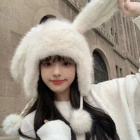 Kawaii Bunny Ears Plush Winter Hat - The Mage's Emporium Kore Kawaii Kore Kawaii Shopify Collective Used English Japanese Style Comic Book