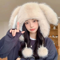 Kawaii Bunny Ears Plush Winter Hat - The Mage's Emporium Kore Kawaii Kore Kawaii Shopify Collective Used English Japanese Style Comic Book