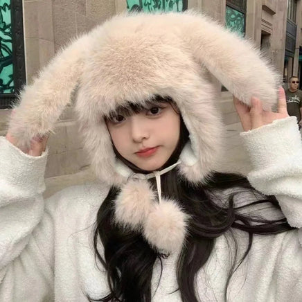 Kawaii Bunny Ears Plush Winter Hat - The Mage's Emporium Kore Kawaii Kore Kawaii Shopify Collective Used English Japanese Style Comic Book