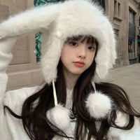 Kawaii Bunny Ears Plush Winter Hat - The Mage's Emporium Kore Kawaii Kore Kawaii Shopify Collective Used English Japanese Style Comic Book