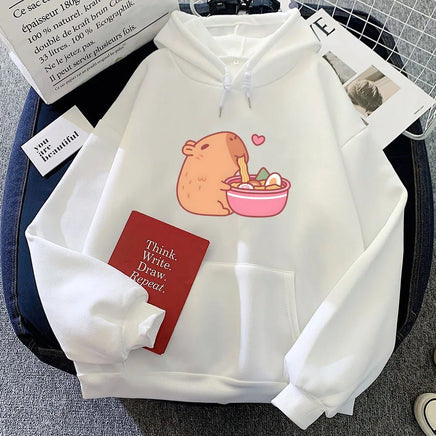 Kawaii Capybara Ramen Hoodie - The Mage's Emporium Kore Kawaii Kore Kawaii Shopify Collective Used English Japanese Style Comic Book