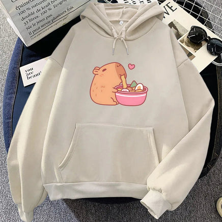 Kawaii Capybara Ramen Hoodie - The Mage's Emporium Kore Kawaii Kore Kawaii Shopify Collective Used English Japanese Style Comic Book