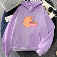 Kawaii Capybara Ramen Hoodie - The Mage's Emporium Kore Kawaii Kore Kawaii Shopify Collective Used English Japanese Style Comic Book