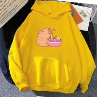Kawaii Capybara Ramen Hoodie - The Mage's Emporium Kore Kawaii Kore Kawaii Shopify Collective Used English Japanese Style Comic Book