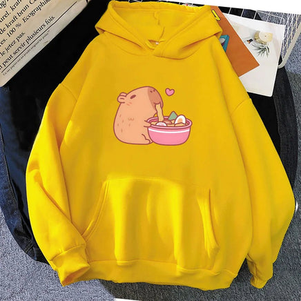 Kawaii Capybara Ramen Hoodie - The Mage's Emporium Kore Kawaii Kore Kawaii Shopify Collective Used English Japanese Style Comic Book
