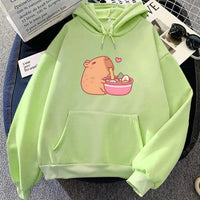 Kawaii Capybara Ramen Hoodie - The Mage's Emporium Kore Kawaii Kore Kawaii Shopify Collective Used English Japanese Style Comic Book
