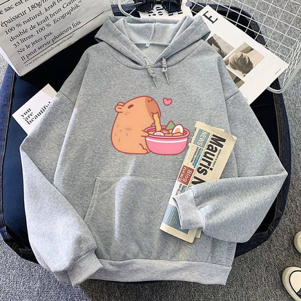 Kawaii Capybara Ramen Hoodie - The Mage's Emporium Kore Kawaii Kore Kawaii Shopify Collective Used English Japanese Style Comic Book