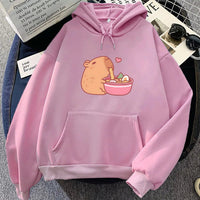 Kawaii Capybara Ramen Hoodie - The Mage's Emporium Kore Kawaii Kore Kawaii Shopify Collective Used English Japanese Style Comic Book