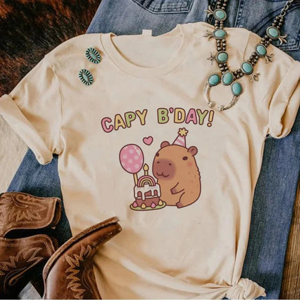 Kawaii Capybara T-Shirts - The Mage's Emporium Kore Kawaii Kore Kawaii Shopify Collective Used English Japanese Style Comic Book