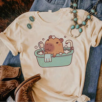 Kawaii Capybara T-Shirts - The Mage's Emporium Kore Kawaii Kore Kawaii Shopify Collective Used English Japanese Style Comic Book
