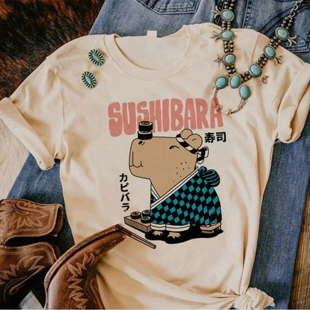 Kawaii Capybara T-Shirts - The Mage's Emporium Kore Kawaii Kore Kawaii Shopify Collective Used English Japanese Style Comic Book