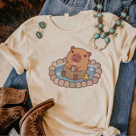 Kawaii Capybara T-Shirts - The Mage's Emporium Kore Kawaii Kore Kawaii Shopify Collective Used English Japanese Style Comic Book