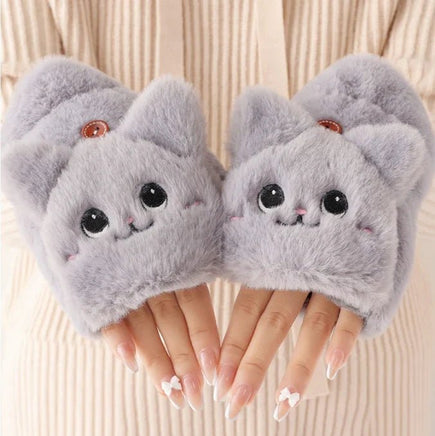 Kawaii Cat Plush Mittens - The Mage's Emporium Kore Kawaii Kore Kawaii Shopify Collective Used English Japanese Style Comic Book