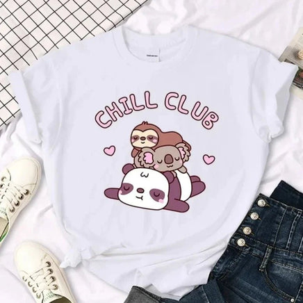 Kawaii "Chill Club" T-Shirt - The Mage's Emporium Kore Kawaii Kore Kawaii Shopify Collective Used English Japanese Style Comic Book