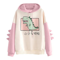 Kawaii Dinosaur Hoodie - The Mage's Emporium Kore Kawaii Kore Kawaii Shopify Collective Used English Japanese Style Comic Book