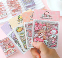 Kawaii Girl & Fruit Scrapbook Stickers - The Mage's Emporium Kore Kawaii Kore Kawaii Shopify Collective Used English Japanese Style Comic Book