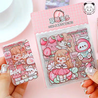 Kawaii Girl & Fruit Scrapbook Stickers - The Mage's Emporium Kore Kawaii Kore Kawaii Shopify Collective Used English Japanese Style Comic Book