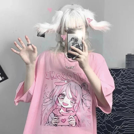 Kawaii Girl Love Confession T-Shirt - The Mage's Emporium Kore Kawaii Kore Kawaii Shopify Collective Used English Japanese Style Comic Book