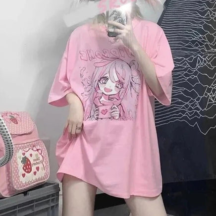 Kawaii Girl Love Confession T-Shirt - The Mage's Emporium Kore Kawaii Kore Kawaii Shopify Collective Used English Japanese Style Comic Book