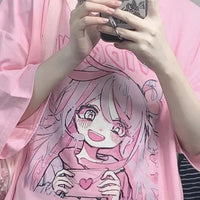 Kawaii Girl Love Confession T-Shirt - The Mage's Emporium Kore Kawaii Kore Kawaii Shopify Collective Used English Japanese Style Comic Book