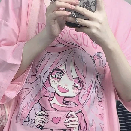 Kawaii Girl Love Confession T-Shirt - The Mage's Emporium Kore Kawaii Kore Kawaii Shopify Collective Used English Japanese Style Comic Book