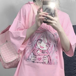 Kawaii Girl Love Confession T-Shirt - The Mage's Emporium Kore Kawaii Kore Kawaii Shopify Collective Used English Japanese Style Comic Book